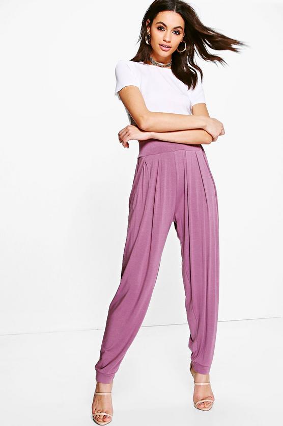 India Pleat Front Jersey Hareem Trouser